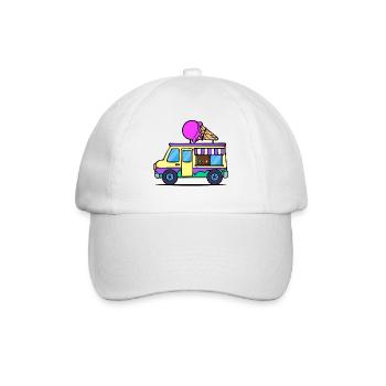 Kids Eiscreme - Baseballkappe - Weiß/Weiß - Vorne
