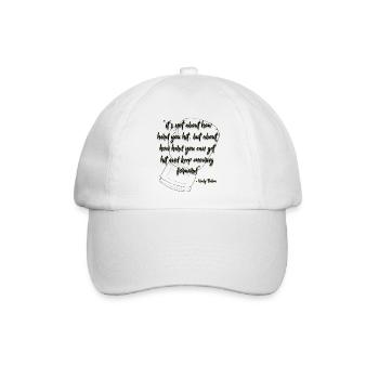 Rocky Inspirierendes Zitat Schwarz - Baseballkappe - Weiß/Weiß - Vorne