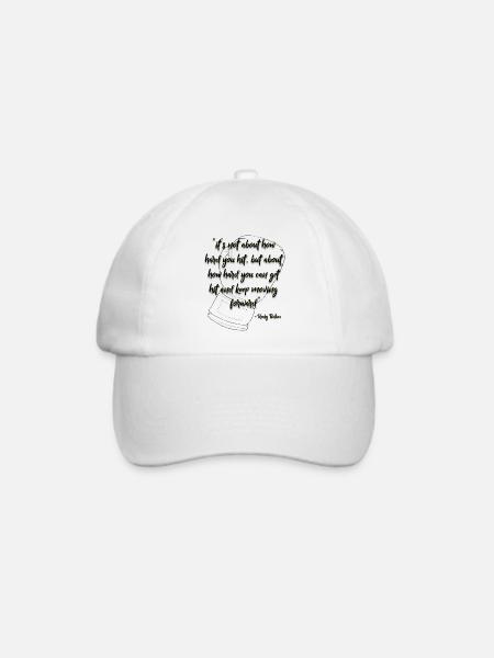 Rocky Inspirierendes Zitat Schwarz - Baseballkappe - Weiß/Weiß