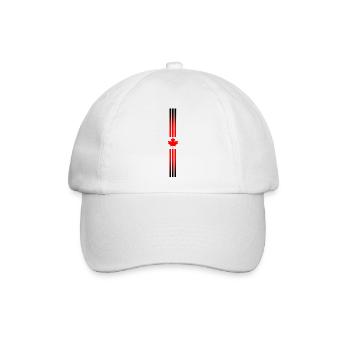 Logo rotes Blatt Kanada - Baseballkappe - Weiß/Weiß - Vorne