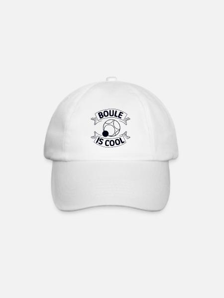 Boule is cool Spiel Petanque Boules Boulekugel - Baseballkappe - Weiß/Weiß