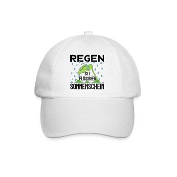 REGEN IST FLÜSSIGER SONNENSCHEIN - Baseballkappe - Weiß/Weiß - Vorne