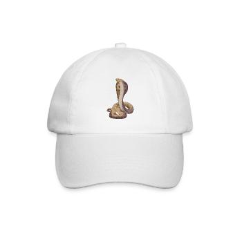 Cobra Schlange - Baseballkappe - Weiß/Weiß - Vorne