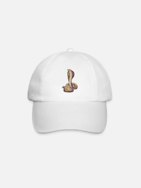 Cobra Schlange - Baseballkappe - Weiß/Weiß