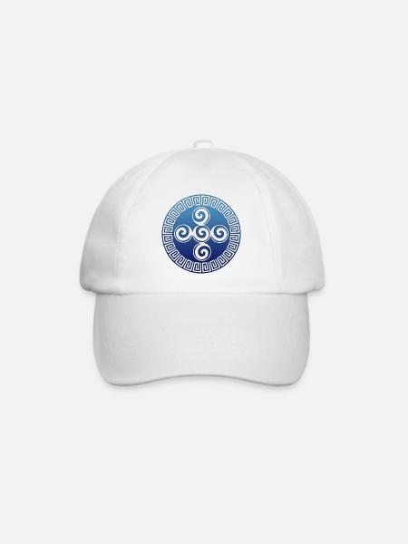 Azteken Symbol Schöpfung Spirale Indianer Mexiko - Baseballkappe - Weiß/Weiß