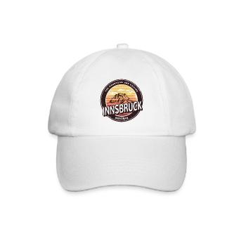 Innsbruck Österreich Berge Design - Baseballkappe - Weiß/Weiß - Vorne