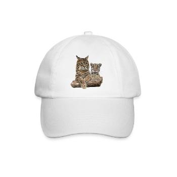 Luchs und Nebelparder - Baseballkappe - Weiß/Weiß - Vorne