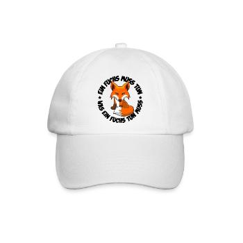 Ein Fuchs muss tun was ein Fuchs tun muss - Baseballkappe - Weiß/Weiß - Vorne