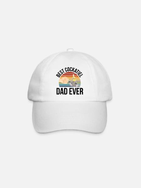 Nymphensittich - Baseballkappe - Weiß/Weiß