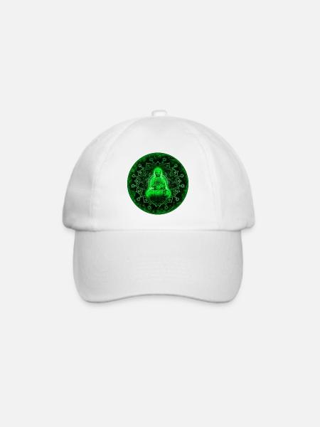 Buddha - Baseballkappe - Weiß/Weiß