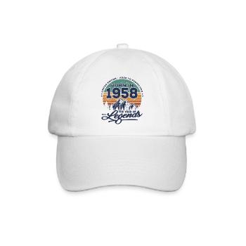 Legenden werden 1958 geboren - Baseballkappe - Weiß/Weiß - Vorne