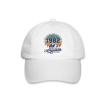 Legenden werden 1982 geboren - Baseballkappe - Weiß/Weiß - Vorne
