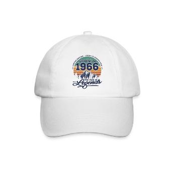 Legenden werden 1966 geboren - Baseballkappe - Weiß/Weiß - Vorne