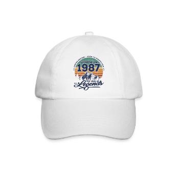 Legenden werden 1987 geboren - Baseballkappe - Weiß/Weiß - Vorne