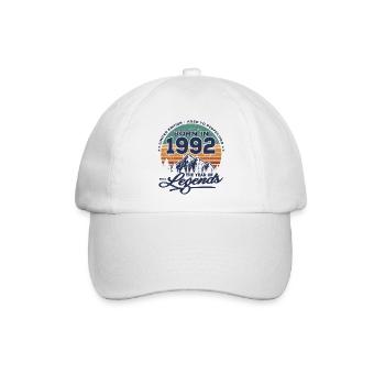 Legenden werden 1992 geboren - Baseballkappe - Weiß/Weiß - Vorne