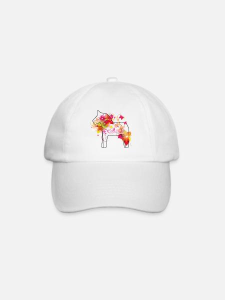 Dala Pferd Bunt - Baseballkappe - Weiß/Weiß