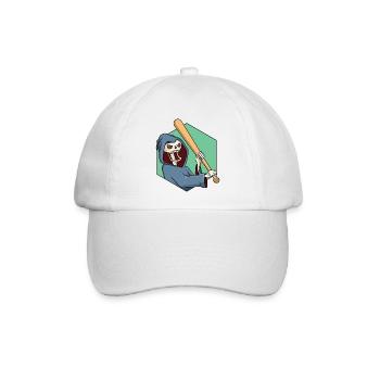 Sensenmann mit Baseballschläger - Baseballkappe - Weiß/Weiß - Vorne