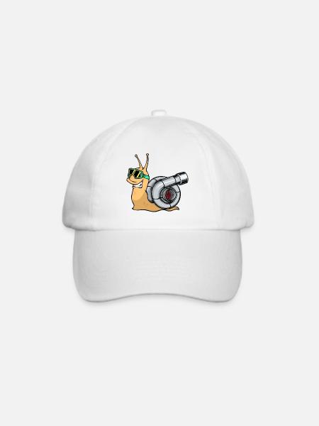 Cool Auto Turbolader Autoliebhaber Autofahrer - Baseballkappe - Weiß/Weiß