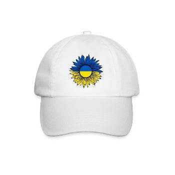 Support Ukraine sunflower National Ukraine flag - Baseballkappe - Weiß/Weiß - Vorne