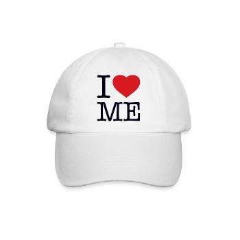 I LOVE ME - Baseballkappe - Weiß/Weiß - Vorne