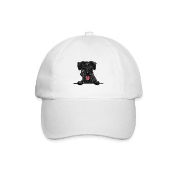 Riesenschnauzerhund für spähende Hundeliebhaber - Baseballkappe - Weiß/Weiß - Vorne