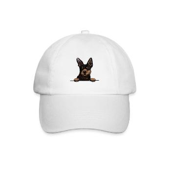 Harlekin Pinscher Hund für spähende Hundeliebhaber - Baseballkappe - Weiß/Weiß - Vorne