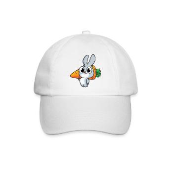Fleißiges Häschen - Baseballkappe - Weiß/Weiß - Vorne