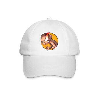 Rage-Äffchen - Baseballkappe - Weiß/Weiß - Vorne