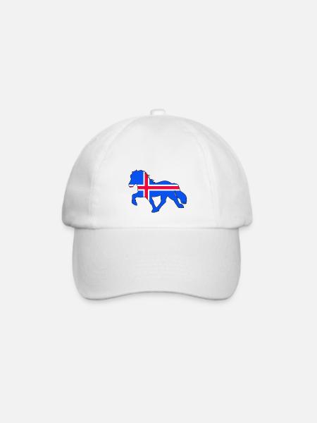 tölter flag iceland - Baseballkappe - Weiß/Weiß