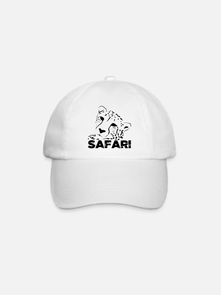 Safari und Gepard - Baseballkappe - Weiß/Weiß