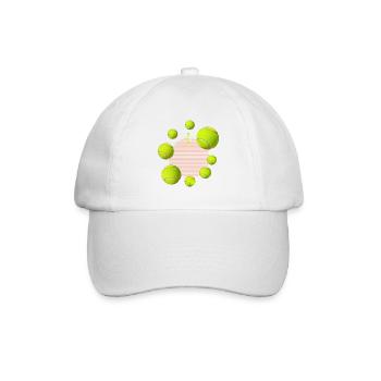 Tennisball - Baseballkappe - Weiß/Weiß - Vorne