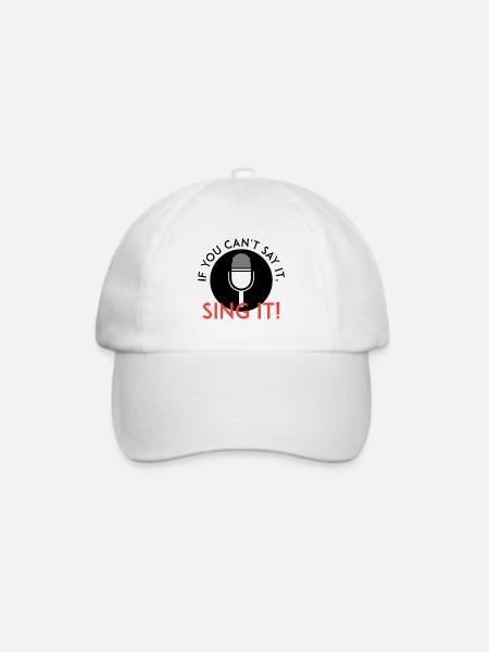 Sing es - Baseballkappe - Weiß/Weiß