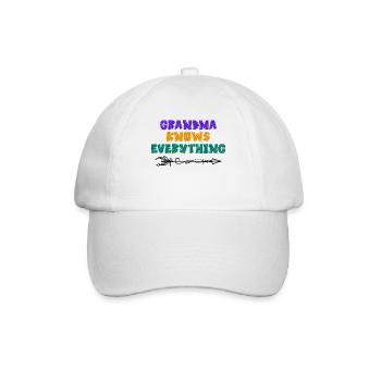Alte Frau Cool Statement Großmutter Oma Seniorin - Baseballkappe - Weiß/Weiß - Vorne