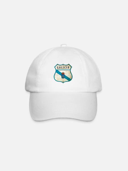 Galicien Wappen Flaggen Design - Baseballkappe - Weiß/Weiß