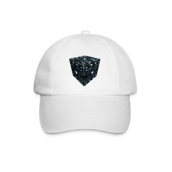Sci Fi Würfel - Baseballkappe - Weiß/Weiß - Vorne