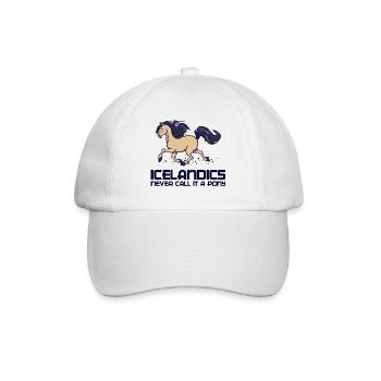 Islandpferde Statement Pferde Araber Galopp - Baseballkappe - Weiß/Weiß - Vorne