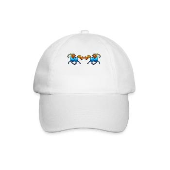 Hengst Pferde Galopp Islandpferde Stute - Baseballkappe - Weiß/Weiß - Vorne