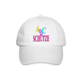 ABC Schütze pink Schülerin Schulanfänger - Baseballkappe - Weiß/Weiß - Vorne
