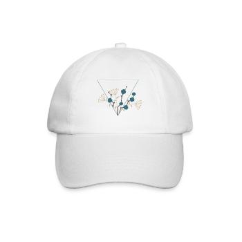 Blumenstrauß - Baseballkappe - Weiß/Weiß - Vorne