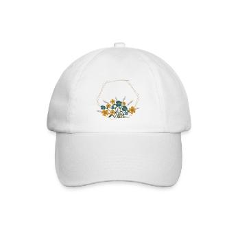 Blumenstrauß - Baseballkappe - Weiß/Weiß - Vorne