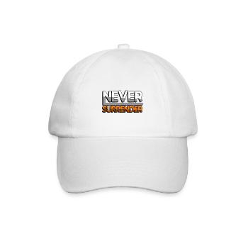 NEVER SURRENDER (Orange) - Gaming - Baseballkappe - Weiß/Weiß - Vorne