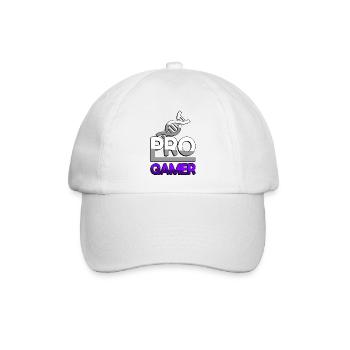 PRO GAMER (Lila) + DNA - Gaming - Baseballkappe - Weiß/Weiß - Vorne