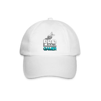 PRO GAMER (Türkis) + DNA - Gaming - Baseballkappe - Weiß/Weiß - Vorne
