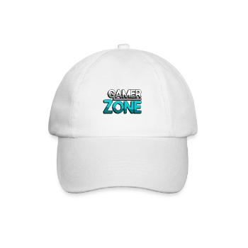 GAMER ZONE (Türkis) - Gaming - Baseballkappe - Weiß/Weiß - Vorne