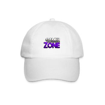 GAMER ZONE (Lila) - Gaming - Baseballkappe - Weiß/Weiß - Vorne