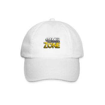 GAMER ZONE (Gelb) - Gaming - Baseballkappe - Weiß/Weiß - Vorne
