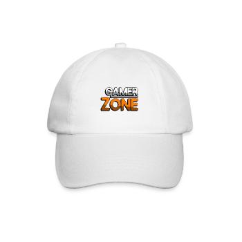 GAMER ZONE (Orange) - Gaming - Baseballkappe - Weiß/Weiß - Vorne
