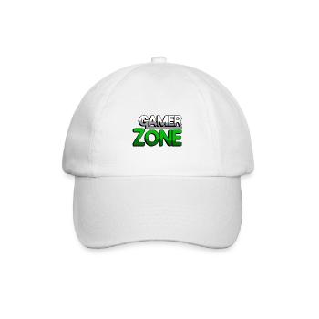 GAMER ZONE (Grün) - Gaming - Baseballkappe - Weiß/Weiß - Vorne