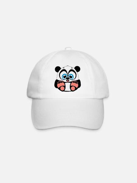 Percy Panda - Baseballkappe - Weiß/Weiß