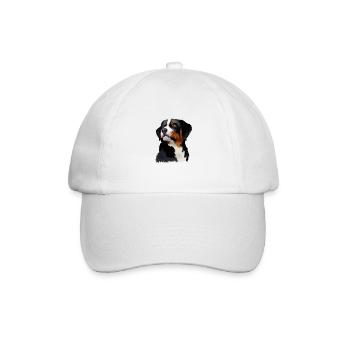 Appenzeller Sennenhund Hunde Aquarell Illustration - Baseballkappe - Weiß/Weiß - Vorne